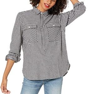 J. Crew Mercantile Flannel Gingham Pop Over Shirt